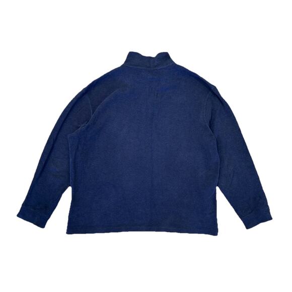 Vintage Polo Ralph Lauren Navy Blue Knit Quarter Zip Men’s Pullover Sweater XL - Picture 5 of 5